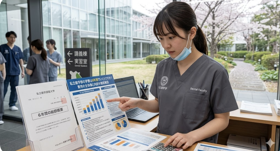 私立歯学部の学費は6年間でいくらですか？ 
